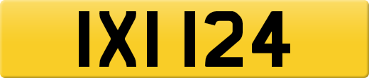 IXI 124 private number plate